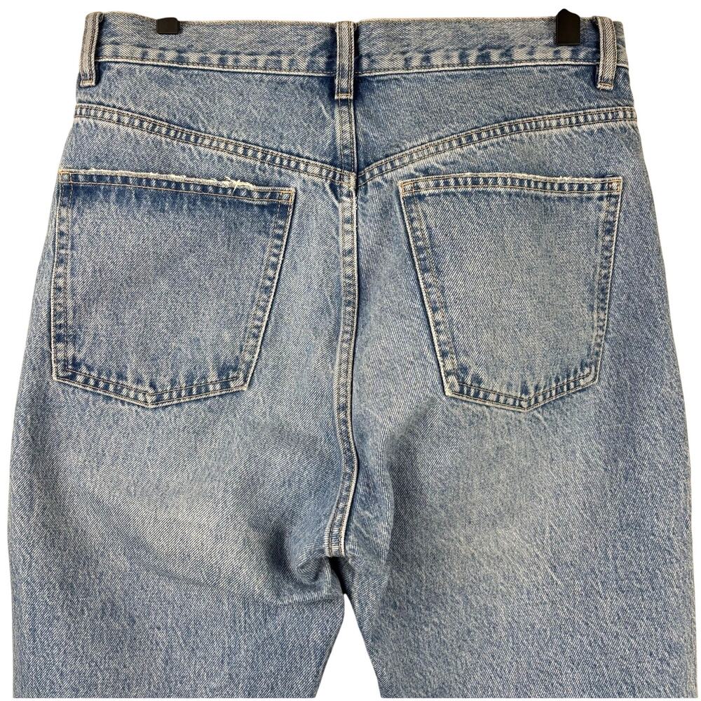 Zara Women's High Waisted Straight Leg Jeans Size 8 Medium Wash - Picture 7 of 7